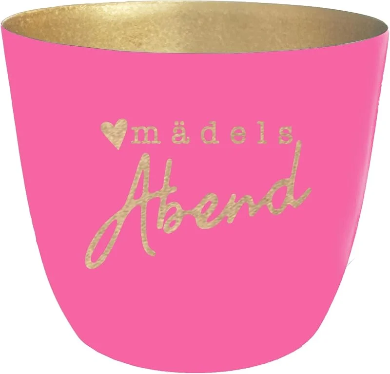 Besuche den Seaside No.64-Store Party Windlicht Baltic – Metall mit Motiv – Mädelsabend, pink, Gold — Kerzenlicht Abendessen