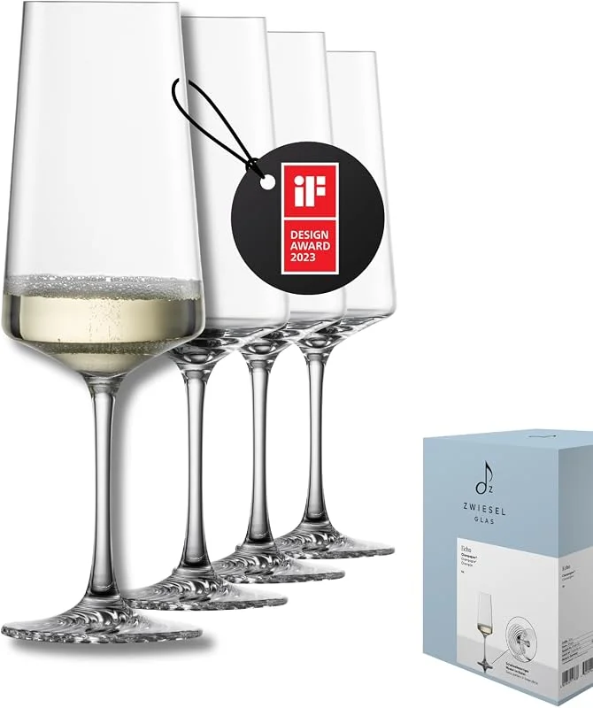 Besuche den Zwiesel Glas-Store Zwiesel Glas Champagnergläser Echo (4 Stk), Made in Germany — Wein und Festtafel