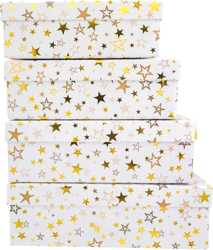 Besuche den Idena-Store Idena Geschenkboxen Sterne, 4 Stück — Geschenkverpackung