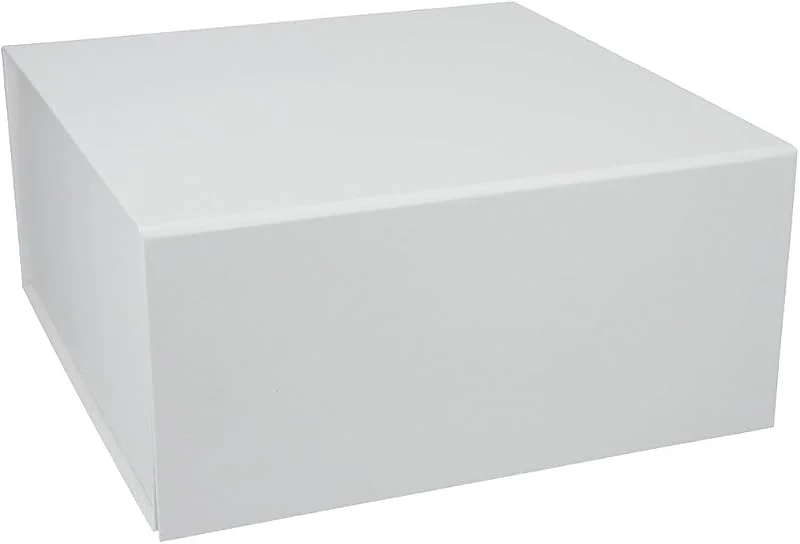 Besuche den ideas in boxes-Store ideas in boxes Premium Geschenkbox mit Deckel, faltbar, Geschenkkarton, Magnetbox, Geschenkverpackung für Weihnachten & Geburtstag, Magnetfaltbox, Weiß matt, 22x22x10cm