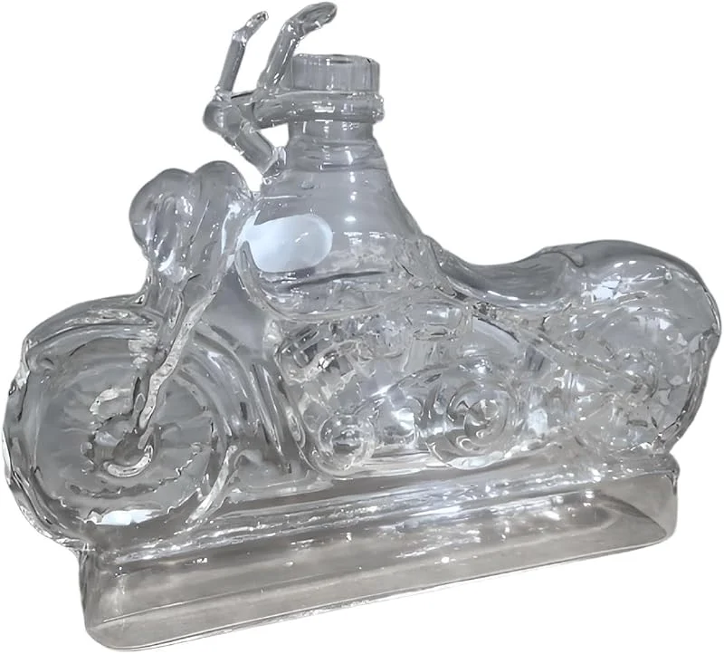 Marke: Generisch Wine Decanter Motorcycle Glass, Vintage Whisky Bottle, Liquor Aerator Holder, Desk Decor Rack, Bar Kit with Easy Use, Home Accessories for Champagne Vodka Kitchen Restaurant Commercial Lovers Party — Wein und Festtafel