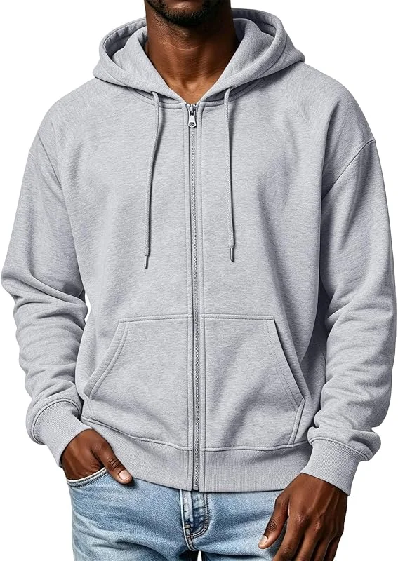 Marke: Generisch Generisch Herren Zip Kapuzenpullover Sweatjacke Mit Reißverschluss Kängurutasche Kordelzug Langarm Hoodie Lässig Sport Freizeit Basic. — Heizkleidung