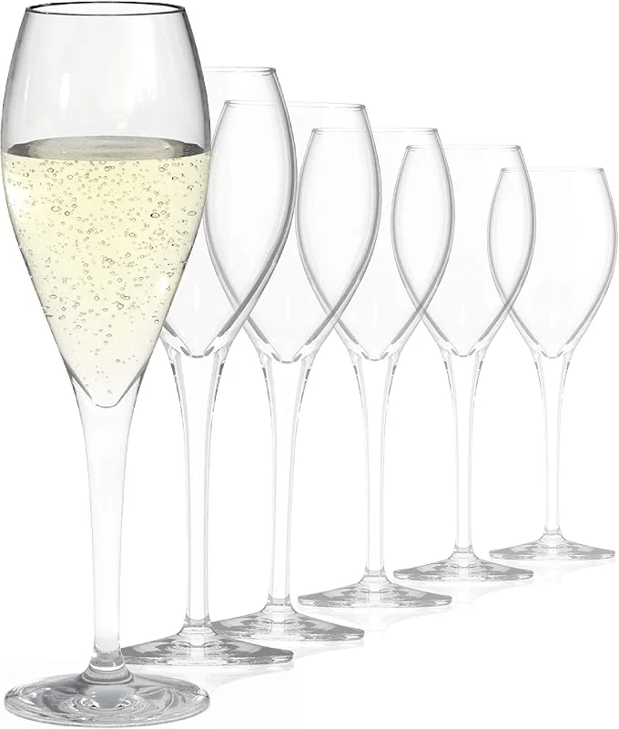 Besuche den Sahm-Store Sahm Champagnerflöten, 6er Set – 220 ml — Wein und Festtafel