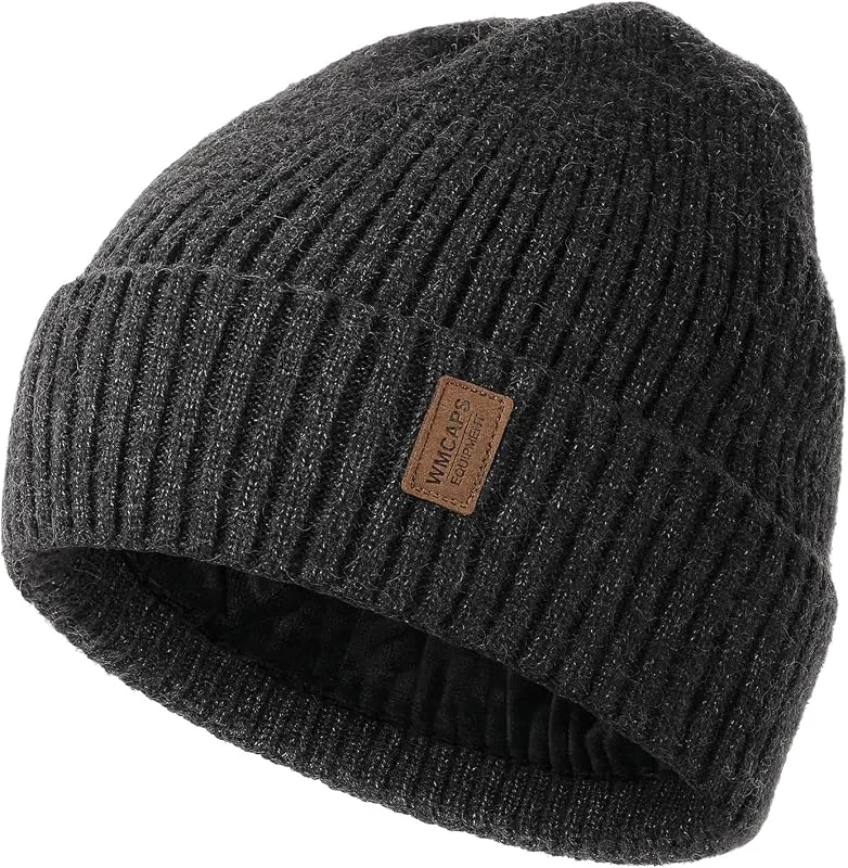 Besuche den Wmcaps-Store Wmcaps Wintermütze für Herren, gefütterte Thermo-Mütze, ideal als Geschenk — Weihnachtsmode