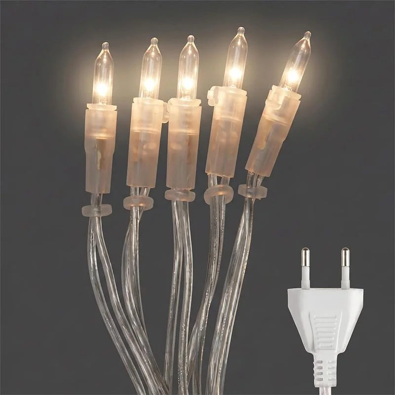 Marke: LEDs24.com Baumlichterkette innen 5, 1 m 35 LEDs Ersatzbirnen warmweiß Strom — Weihnachtsbeleuchtung