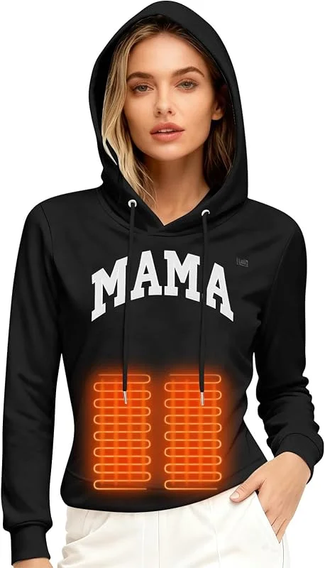 Marke: Generisch Generisch Beheizbarer Hoodie Damen Oversize Kapuzenpullover Winter Pullover mit Kapuze Hoody Beheizte Kapuzenpulli Outdoor Wärmende Sweatshirt Heizpullover Thermo Hoodies — Heizkleidung