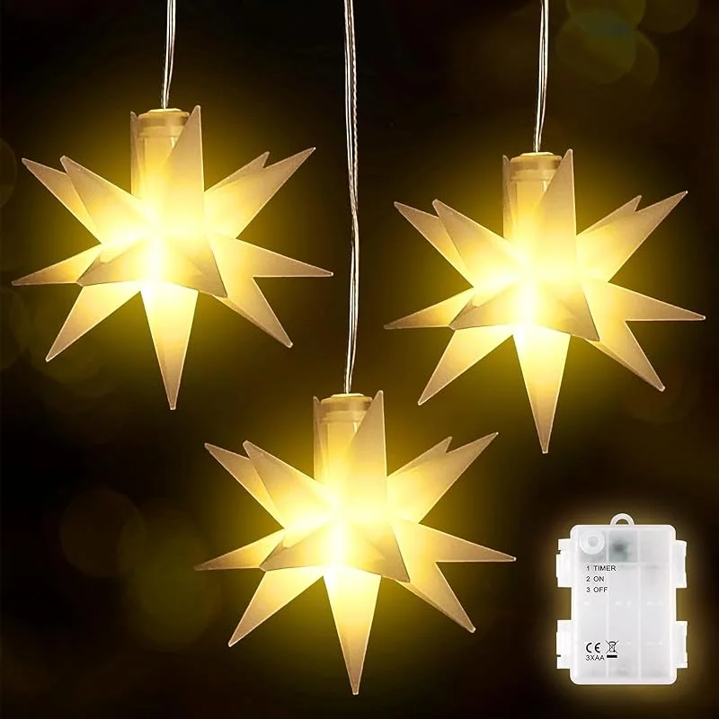 Besuche den SALCAR-Store SALCAR 3er Set LED Weihnachtsstern Beleuchtet — Weihnachtsbeleuchtung