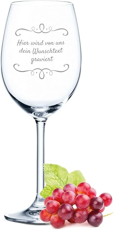 Besuche den GRAVURZEILE-Store GRAVURZEILE Weinglas mit Gravur - Wunschtext - Personalisiert mit eigenem Text - Persönliches Geschenk zu jedem Anlass - Geschenke für Sie & Ihn - 450 ml — Wein und Festtafel