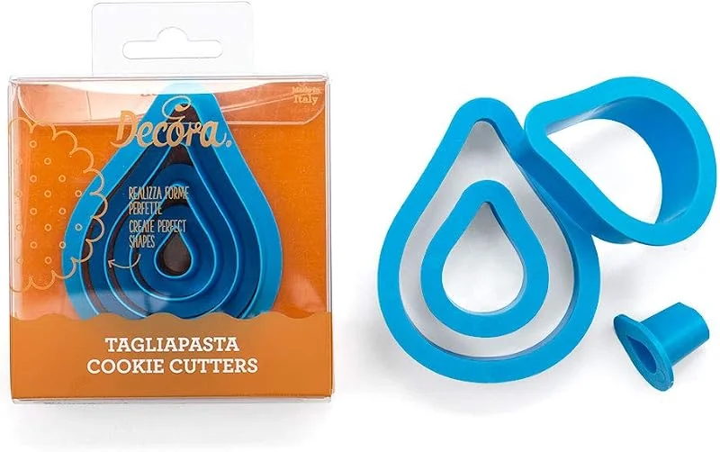 Marke: Decora DECORA 0255311 AUSSTECHER-Set Tropfen, 4-TLG 1, 5-3, 5-5, 5-12 H2, 2 cm, Rosa — Weihnachtskueche