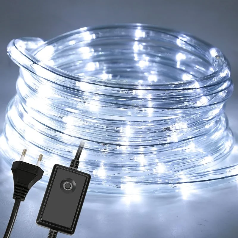 Besuche den Ansobea-Store 40M LED Lichterschlauch Außen, 960 LEDs Lichtschlauch, mit Timer & 8 Modi Lichtschlauch, Wasserfest LED Schlauch, für Außen Innen Party Hochzeit Weihnachten Dekolicht (Kaltweiß) — Weihnachtsbeleuchtung