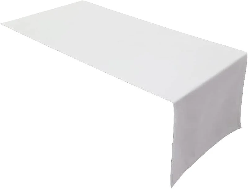 Besuche den Lemos Home-Store Lemos Home Hochwertiger Tischläufer Tischwäsche aus 100% Baumwolle Kollektion Konzept, Farbe & Größe wählbar (Tischläufer - 45x150cm, Weiß) — Küche & Haushalt