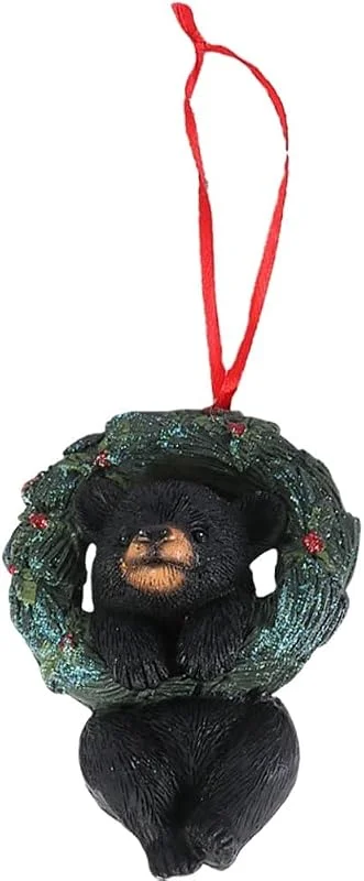 Marke: Zghhc 1 Stück Bär-Kranz-Baum-anhänger, Niedlicher Weihnachtsbaum, Tier-Ornamente, Tier-Kranz-Ornament, Weihnachts-basteldekorationen — Weihnachtsdeko
