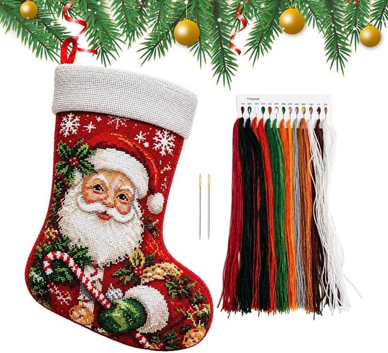 Marke: Générique Générique Stickerei-Sets für Weihnachten, Handarbeit, Weihnachtsstrumpf — Weihnachtsdeko