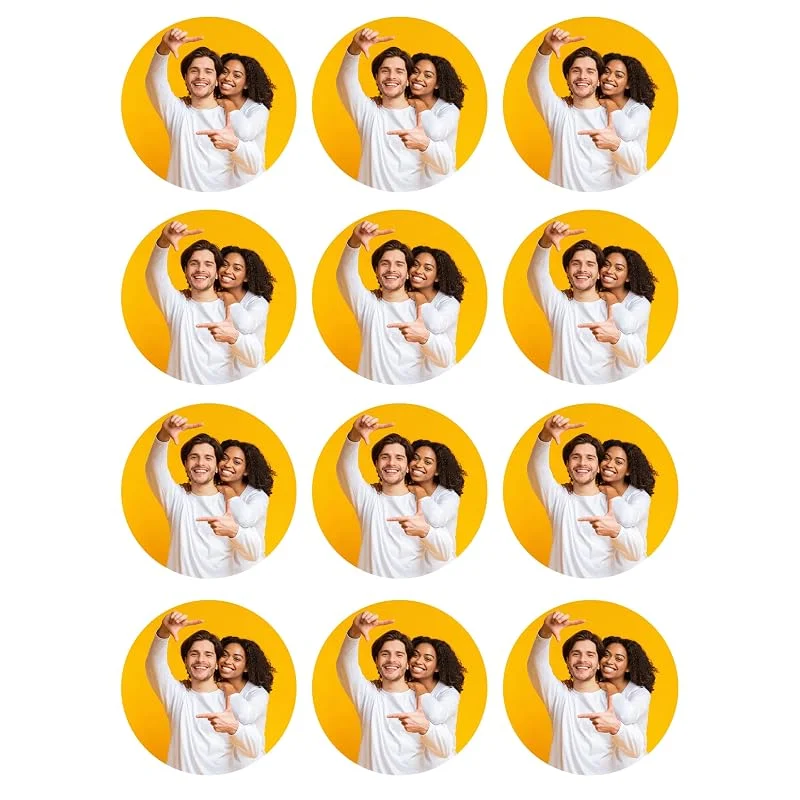 Besuche den Tortenbild-Store Bedruckte Oblaten - rund individuell mit eigenem Foto in verschiedenen Größen Premium (∅6cm - 12 Stück) — Weihnachtskueche