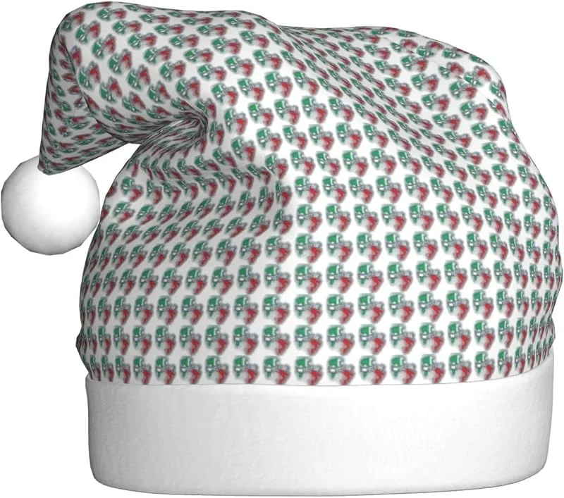Marke: Tamiger Italienische Karte Umriss Druck Weihnachtsmützen saisonal festlich — Weihnachtsmode