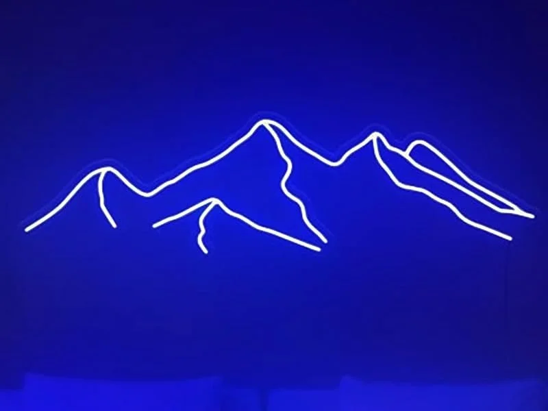 Marke: Ulalaza LED dekoratives Licht USB-Schnittstelle Berg Sonnenaufgang Sonnenuntergang LED Neonlicht Dekoration Home Art Wand Helligkeit einstellbar 42x24cm — Kerzenlicht Abendessen