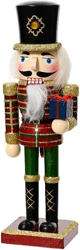 Marke: Kaemingk Kaemingk Nussknacker Figur 25cm Holz 1 Stück Sortiert - nostalgische Weihnachtsfigur - Klassische Dekofigur für die Weihnachts- und Winterzeit - Holzfigur Weihnachtsdeko - Holzdeko Weihnachten