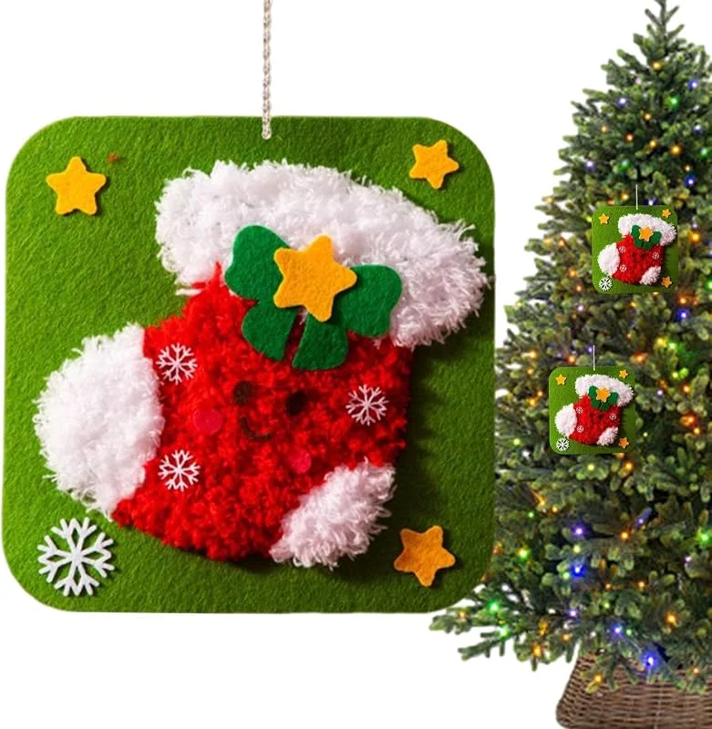 Marke: Generisch Weihnachts-Stickerei-Sets für Anfänger Niedliches anfängerfreundliches DIY — Weihnachtsdeko