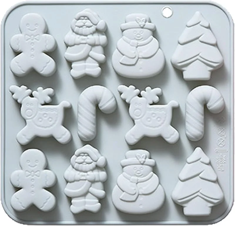 Marke: Dtaigou Weihnachtsformen aus Silikon Antihaft 12 Mulden Weihnachts-Backzubehör — Weihnachtskueche