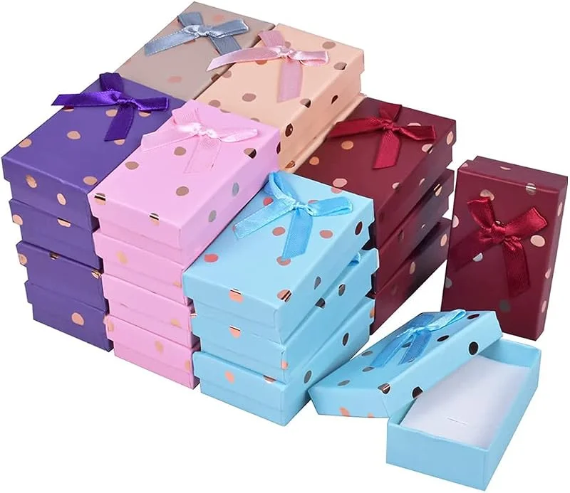 Besuche den TRIXES-Store TRIXES 24er Schmuckkartons mit Punkten und Schaumstoffeinlagen — Geschenkverpackung