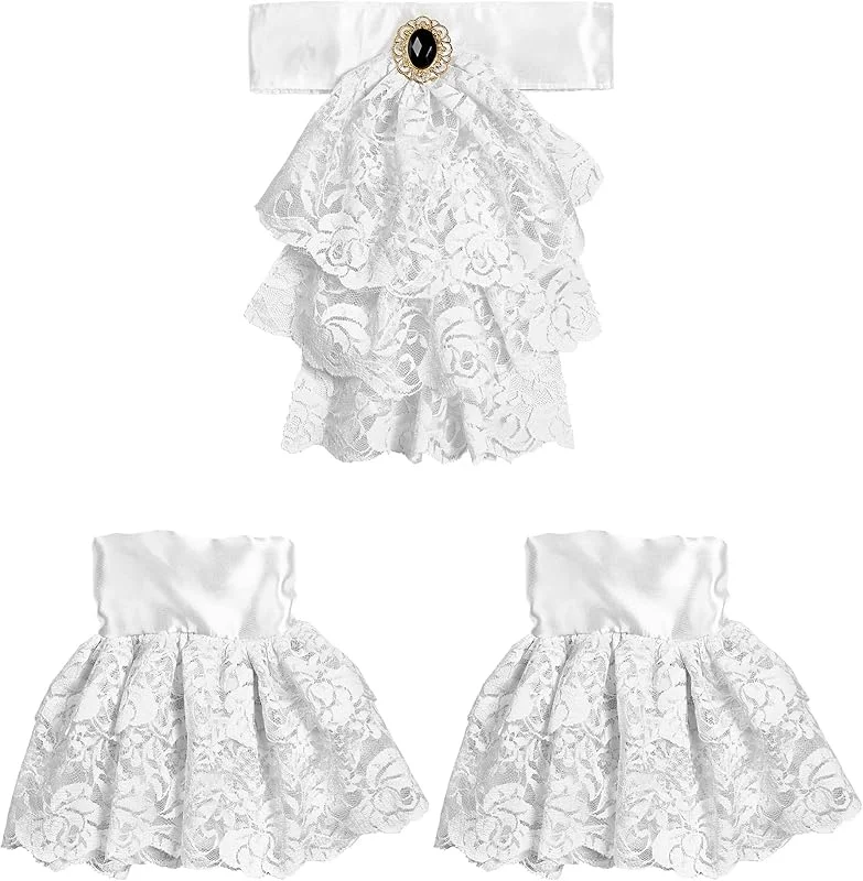 Besuche den W WIDMANN MILANO Party Fashion-Store W WIDMANN MILANO Party Fashion - Spitzen Jabot mit 2 Manschetten — Weihnachtsmode