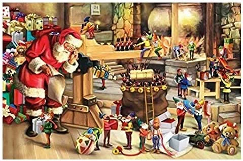 Marke: Westernranch 2er Set Merry Christmas Weihnachten, Weihnachtsmann, Zwerge, Platzdeckchen, abwaschbar, Untersetzter, Platzdecke, Tischset — Küche & Haushalt