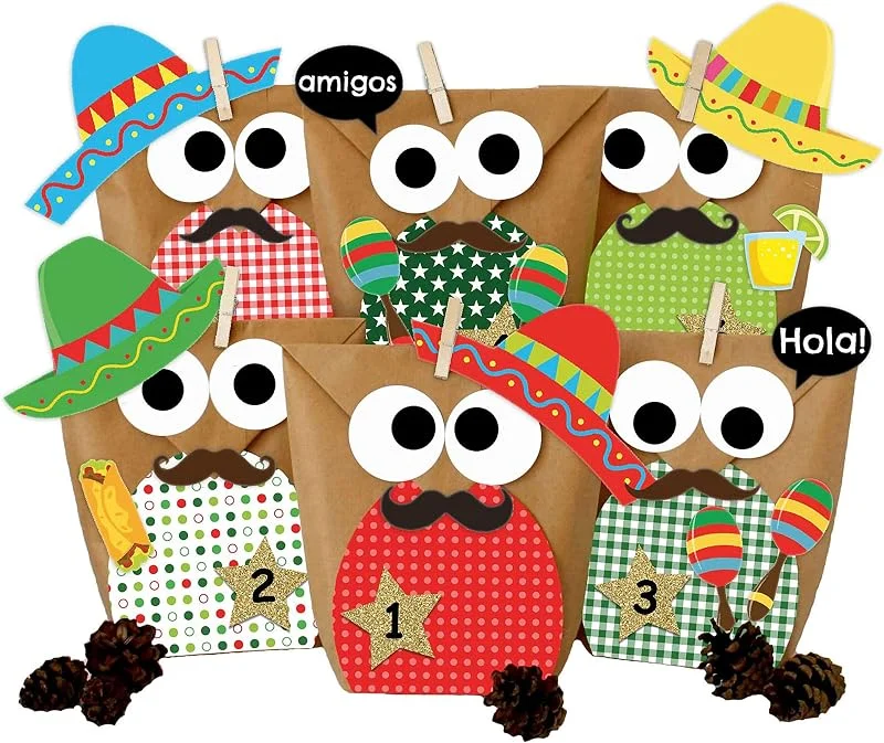 Besuche den Papierdrachen-Store Papierdrachen DIY Adventskalender zum Befüllen - Weihnachtseulen - Eulen Weihnachten - Set Rot Mexiko Edition - zum selbst basteln - für Kinder und Erwachsene — Advent und Tisch