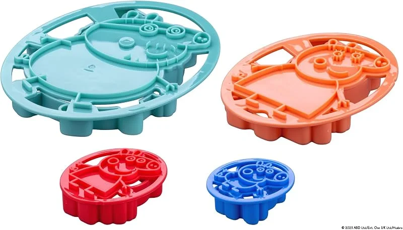 Besuche den Dr. Oetker-Store Dr. Oetker Präge-Ausstecher Peppa Wutz – 4-teiliges Set für kreative Backkunst, kinderleicht bedienbar – Perfekt für Kekse und Fondant, langlebig und spülmaschinenfest — Weihnachtskueche