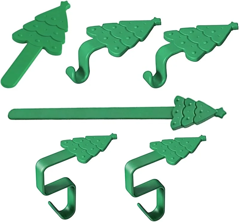 Marke: Generisch Weihnachtsstrumpfhalter 6er Set Silikon Bohrfreier WeihnachtsKaminhaken — Weihnachtsdeko