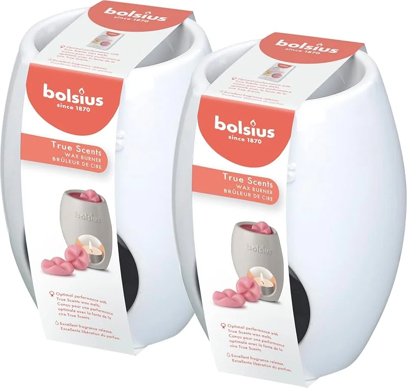 Besuche den bolsius-Store Bolsius - Duftlampe - Ellipse - Weiß - 2 Stk - Aromabrenner - Ø 94 mm - Keramik - Aromalampe für Raumdüfte - Duftlampe für Raumerfrischung — Kerzenlicht Abendessen