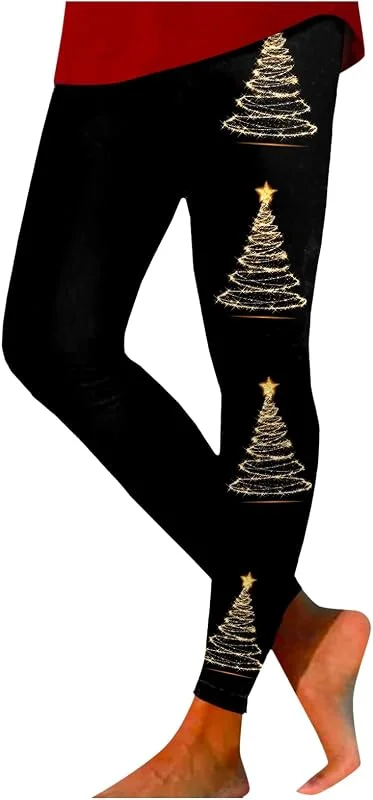 Marke: Longra Longra Weihnachts Leggings Damen Winterleggings mit Weihnachtsmotiven Weihnachtsleggings Weihnachtsstrumpfhose Tights Weihnachtsfest Kostüm Fitness Sport Yoga Hose Für Damen Sportleggins — Weihnachtsmode