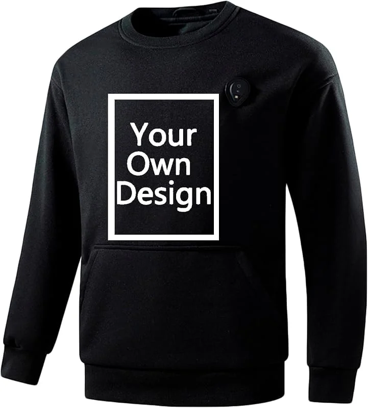 Besuche den UHouse-Store UHouse Beheizbare Sweatshirt Herren Winter Beheizbarer Pullover mit 5 Heizzonen USB Elektrische Beheizte Winterpullover mit Taschen Wärme Wollpullover Männer Outdoor Heated Pulli — Heizkleidung