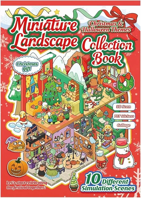 Marke: Generisch Weihnachtsaufkleber, Szene, Grußkarte, Dekoration — Geschenkverpackung