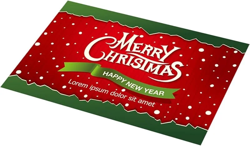 Besuche den Epinki-Store Epinki 2er Set Tischset Vintage Quadratisch 30x45CM, 70% Vinyl 30% Polyester Platzsets Abwaschbar Für Weihnachten Schnee Muster, Tischmatten Abwaschbar Rot Grün für Hotel — Küche & Haushalt