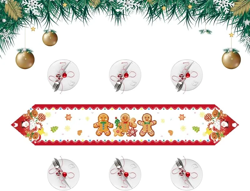 Marke: Generic Tischläufer Weihnachten Leinen Langer Weicher Tischdecke — Küche & Haushalt