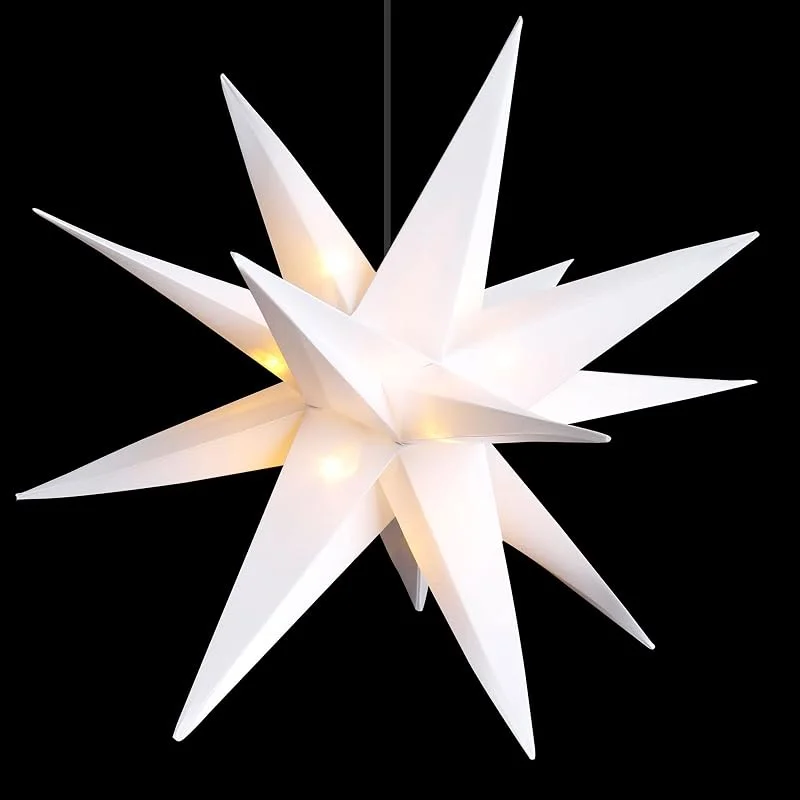 Besuche den Spetebo-Store Spetebo 3D Stern 25 cm mit 15 LED warmweiß Weihnachtsdeko