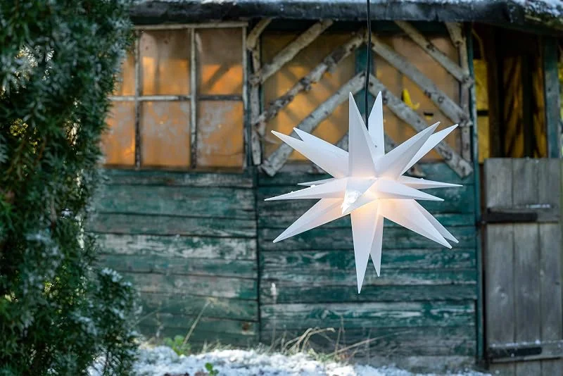 Besuche den Novaliv-Store Novaliv Weihnachtsstern Dekostern 40cm Weiss für AUSSEN Kabel mit Trafo & Timerfunktion 3D Stern 18 Zackig Leuchtstern Weihnachtslicht Winterbeleuchtung 3D Stern Weihnachtslicht Xmas Lights — Weihnachtsdeko