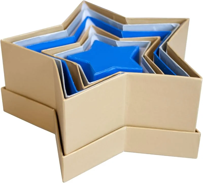 Besuche den folia-Store folia 3509 - Geschenkboxen, Pappschachteln aus Karton, in Sternform, 6 Stück in verschiedenen Größen, farbig sortiert - ideal zum Verzieren und Verschenken — Geschenkverpackung