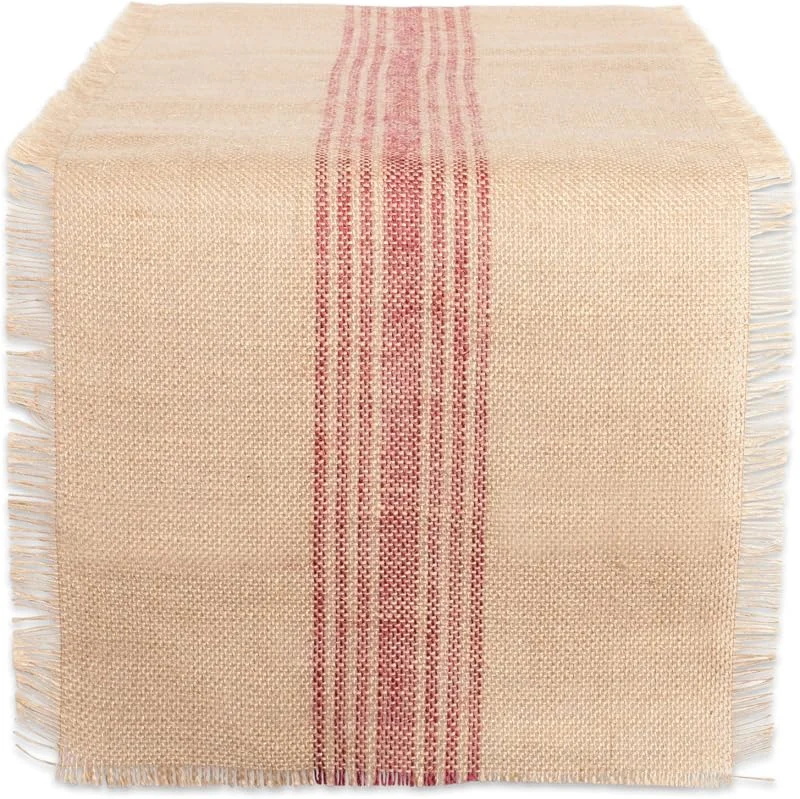 Marke: DII DII Jute-Kollektion Küchentischplatte, rot, Table Runner, 14x72 — Küche & Haushalt