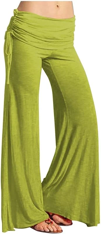 Besuche den Cocila-Store Cocila Lässige, lockere Damenhose mit niedriger Taille und weitem Bein, Kordelzug, elastische Taille, gerades Bein Sports Damen Hose 42 Weihnachtshose Thermohose Winter Lange Running Hosen Für — Heizkleidung