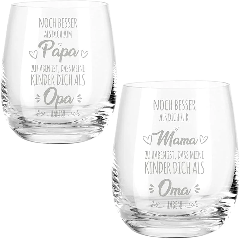 Besuche den GRAVURZEILE-Store Leonardo Teelicht mit Gravur - Noch besser als dich zur Mama, Papa zu haben ist, dass meine Kinder dich als Oma, Opa haben! - Geschenke für Papa & Mama zum Muttertag & Vatertag - Farbe: 2er Set — Advent und Tisch