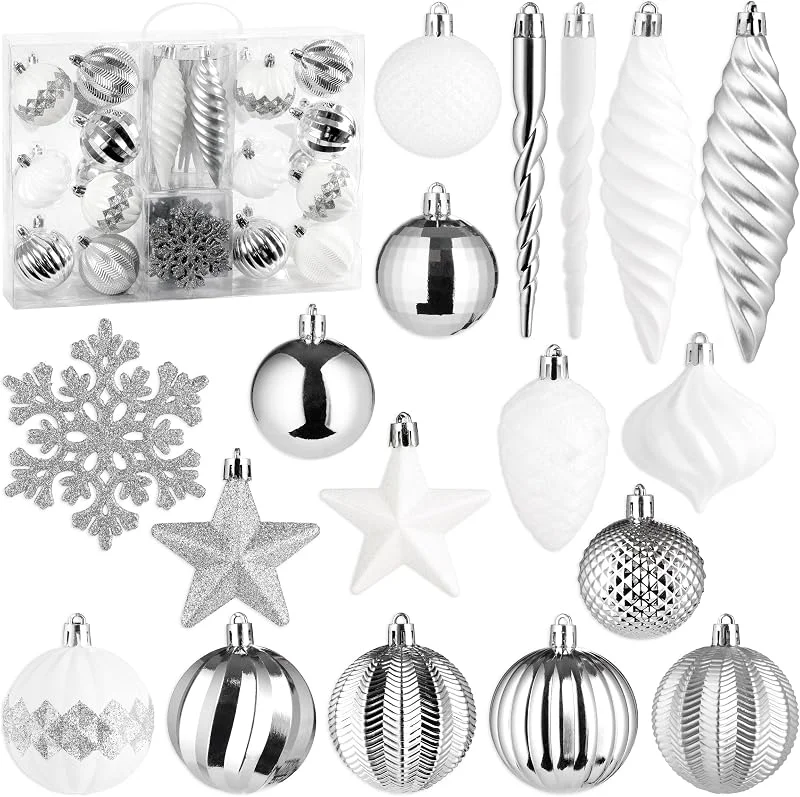 Besuche den BRUBAKER-Store BRUBAKER 50 Stück Premium Christbaumschmuck - Weihnachtskugel Set — Weihnachtsdeko