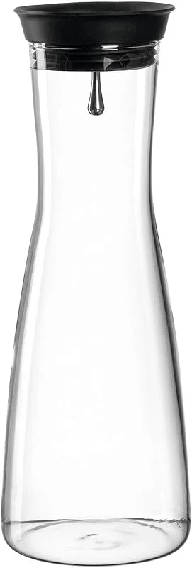 Besuche den LEONARDO HOME-Store Leonardo Ciao Wasserkaraffe 1 l mit selbstschließendem Deckel, spülmaschinenfest, Durchmesser 10 cm, Höhe 28 cm, 1150 ml, Glas, 018775 — Wein und Festtafel