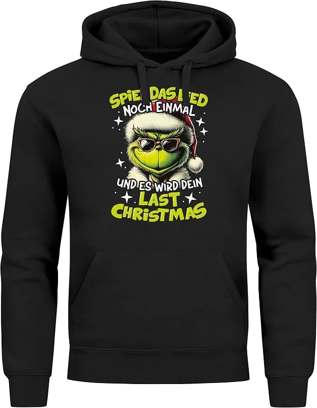 Besuche den MoonWorks-Store MoonWorks® Hoodie Herren Weihnachten Fällt aus Grinch Weihnachtsmuffel Spruch Lustig Kapuzen-Pullover Männer — Weihnachtsmode