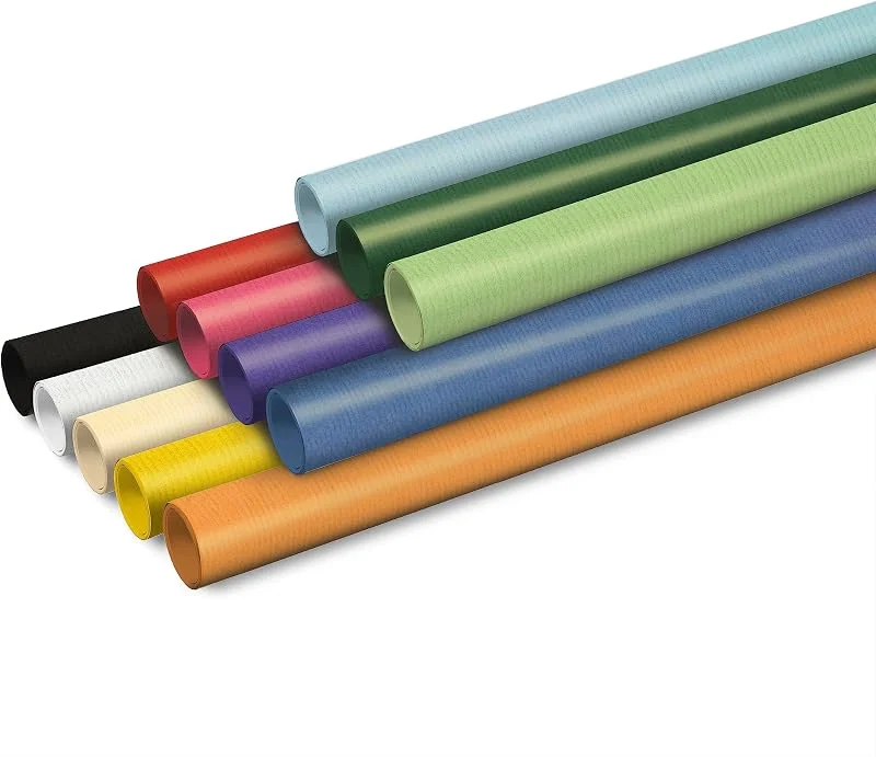 Besuche den Clairefontaine-Store Clairefontaine 95799AMZC 12 Rollen Geschenkpapier 3x0, 7m 65g Kraft sortiert — Geschenkverpackung