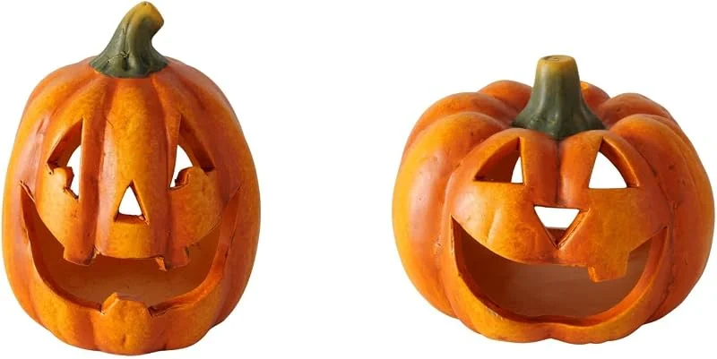 Marke: Unbekannt 2 STK Kürbis Teelichthalter LYS Zuco Terrakotta Natur orange Windlicht Weihnachtsdeko Herbstdeko Weihnachten Tischdeko Windlichter — Kerzenlicht Abendessen