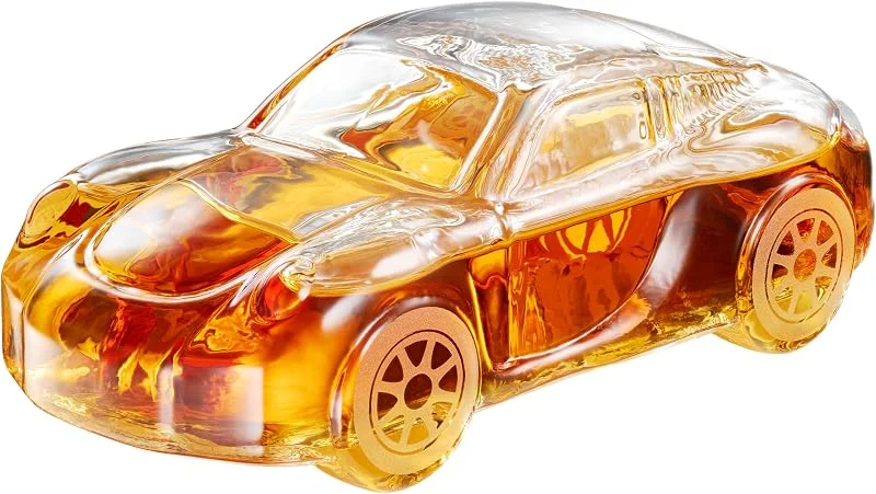 Besuche den The Wine Savant-Store Nascr Whiskey-Dekanter für Auto, 240 ml, für Porsche Coupé, Sport, Luxus, Sportfahrzeug, Glas, Likörspender für Männer, Ehemann, Vater, Sammlerstück, Barzubehör, Geschenk für Bourbon, Scotch, Vatertag — Wein und Festtafel