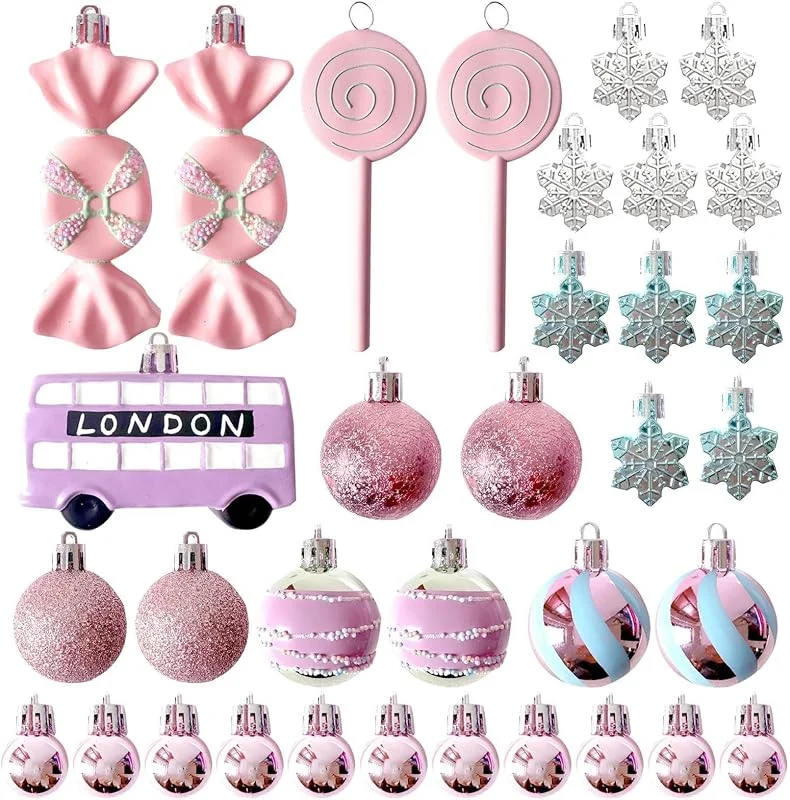 Marke: Generisch Weihnachtsbaumschmuck-Set, Süßigkeiten-Thema, baumelnde Feiertags-Anhänger — Weihnachtsdeko