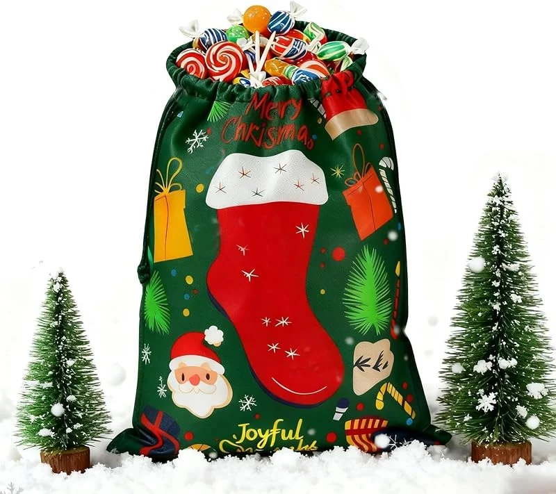 Marke: Jvjggag Weihnachts-Geschenktüten mit Kordelzug, Snackbeutel — Geschenkverpackung