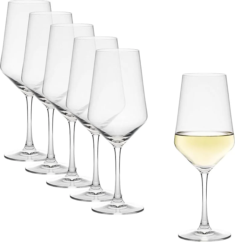 Besuche den Spetebo-Store Spetebo Kristall Weißweinglas 6er Set 400 ml — Wein und Festtafel